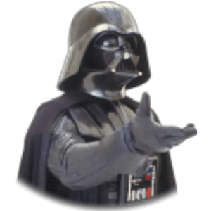 Iconic Dark Helmet Gesture PNG Sticker