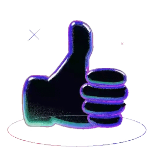 Neon Thumbs Up