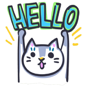 Cheerful Cat Saying Hello