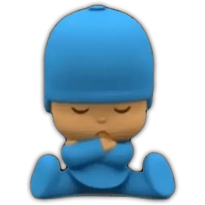 Cute Blue Cartoon Character