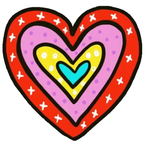 Colorful Heart Layers