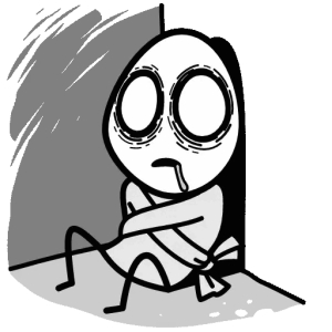Exhausted Stick Figure