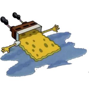 Exhausted Sponge Character
