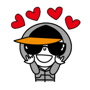 Cool Character with Hearts