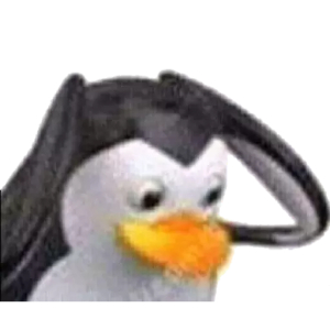 Confused Penguin Reaction PNG Sticker