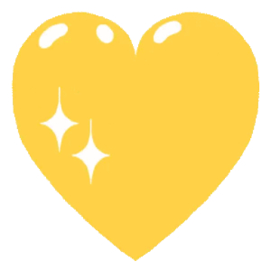 Animated Sparkling Yellow Heart GIF Sticker