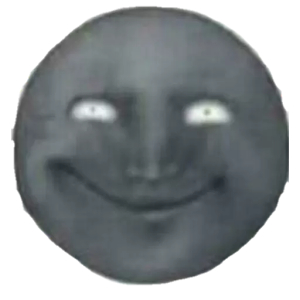 Creepy Smiling Moon Face