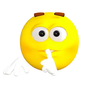 Shushing Emoji_1 PNG Sticker
