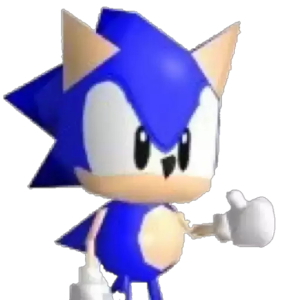 Blue Cartoon Character Thumbs Up