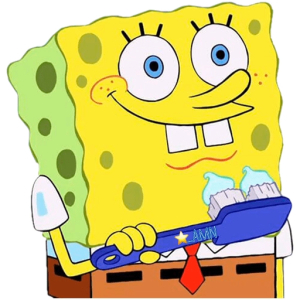 SpongeBob Brushing Teeth