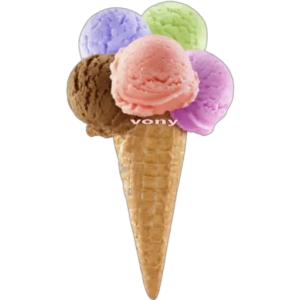 Colorful Ice Cream Cone