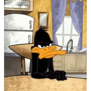 Annoyed Cartoon Duck