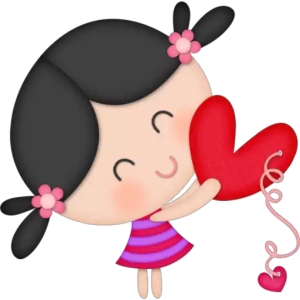 Cute Girl with Heart
