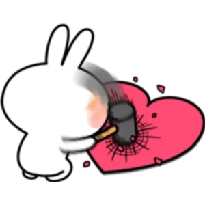 Bunny Smashing Heart