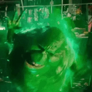 Playful Green Ghost
