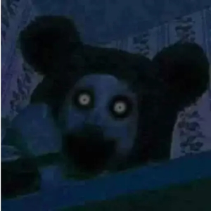 Spooky Bear in the Dark PNG Sticker