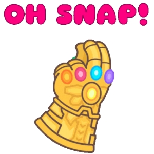 Animated Infinity Gauntlet Oh Snap GIF Sticker