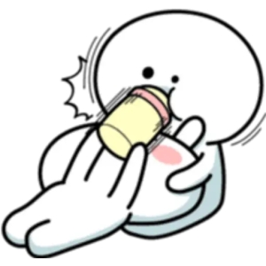 Cute Character Drinking