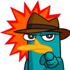 Detective Platypus Pointing PNG Sticker