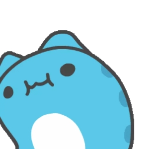 Cute Blue Cartoon Cat