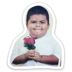 Cute Child with Rose