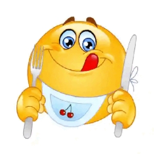 Hungry Emoji with Cutlery
