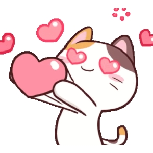 Cute Cat with Heart