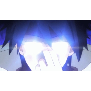 Anime Character with Glowing Eyes