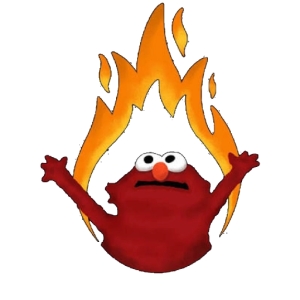 Fiery Cartoon Character