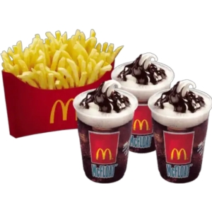 Fries and McFloat Combo PNG Sticker