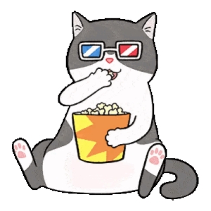 Animated Cat Watching Movie GIF Sticker