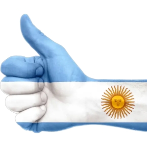 Thumbs Up with Argentine Flag