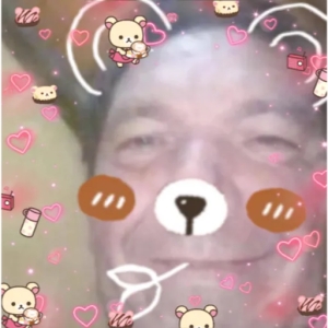 Cute Bear Filter Face PNG Sticker