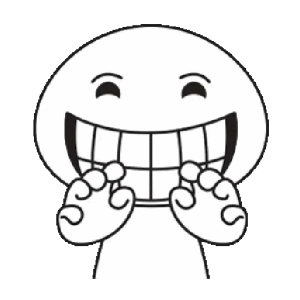 Cheerful Grinning Character