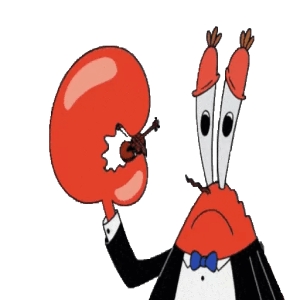 Animated Sad Crab with Broken Claw GIF Sticker