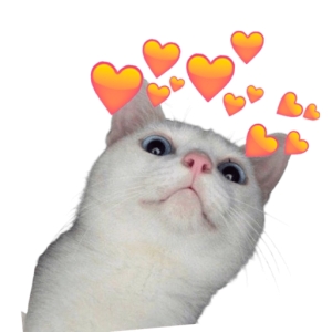 Cat with Heart Emojis