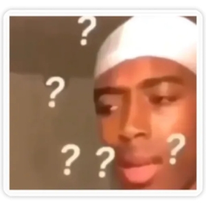 Confused Expression with Question Marks