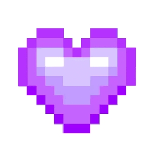 Pixelated Purple Heart