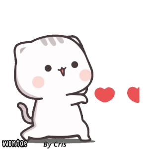 Cute Cat with Hearts_1