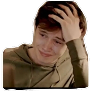 Crying with a Smile PNG Sticker