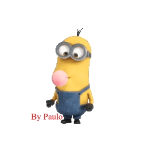 Animated Minion Blowing Bubble GIF Sticker