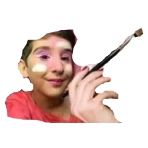 Playful Makeup Fun PNG Sticker
