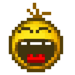 Pixelated Laughing Emoji