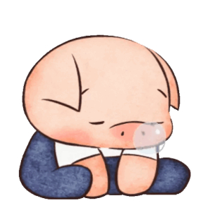 Sleeping Pig Cartoon