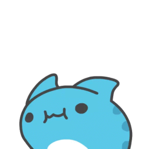 Cute Blue Cat Donut