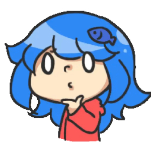 Pensive Blue-haired Cartoon