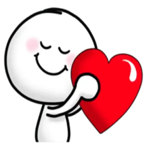 Cute Character Hugging Heart_2