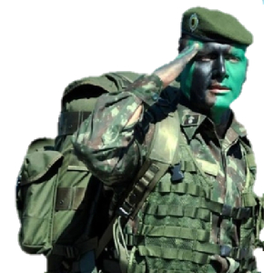 Camouflage Salute PNG Sticker