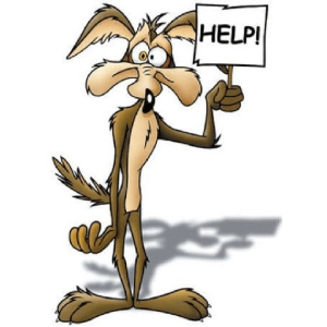 Cartoon Character Seeking Help