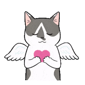 Angel Cat with Heart